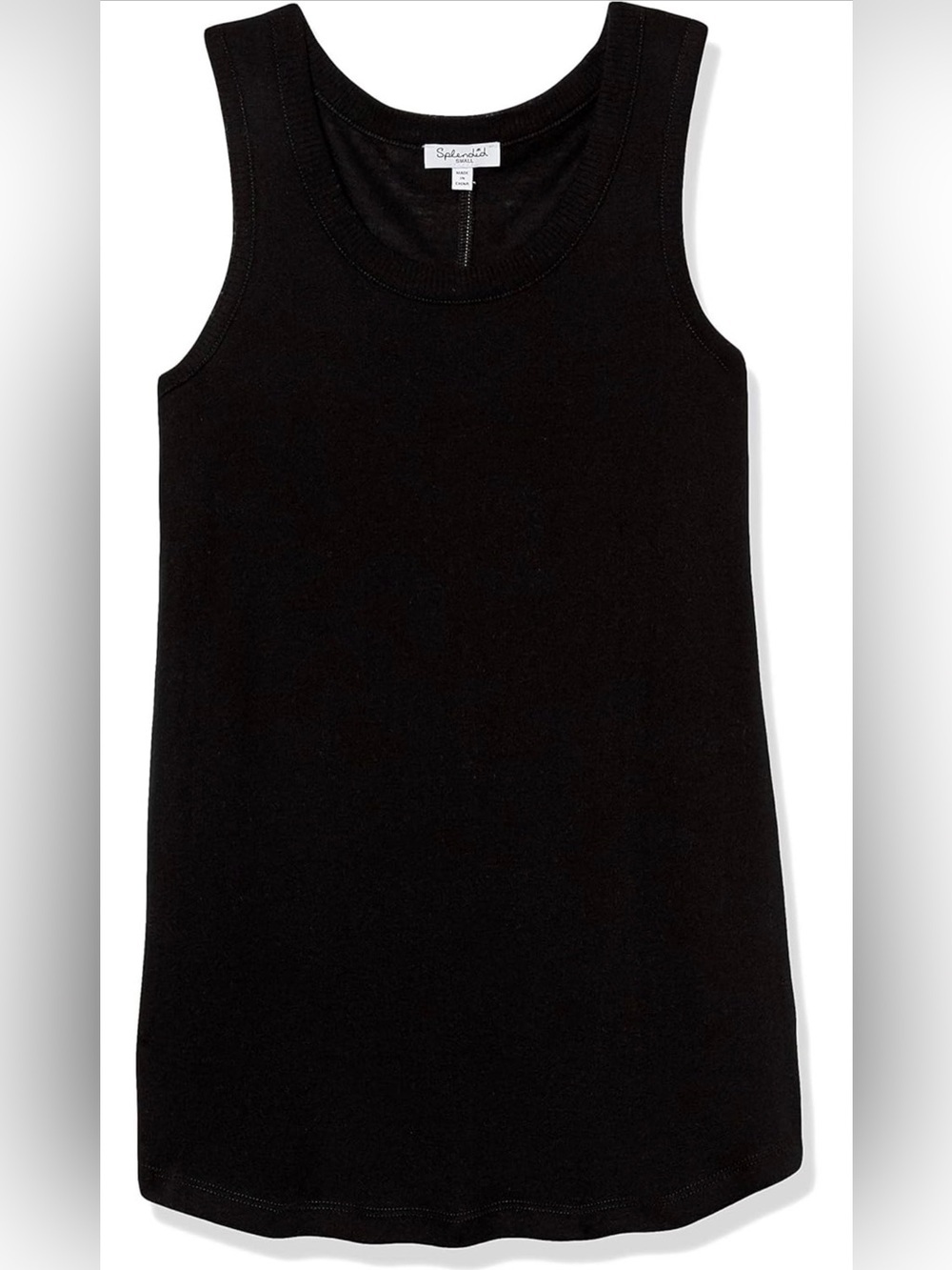 SPLENDID Silk Cashmere Blend Scoop Neck Tank - Black - Small